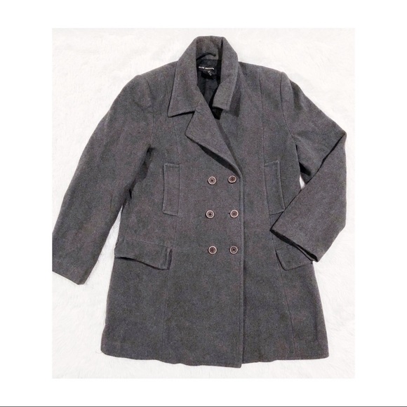 Club Monaco Lieutenant Wool Pea Coat Grey XL - Picture 1 of 7